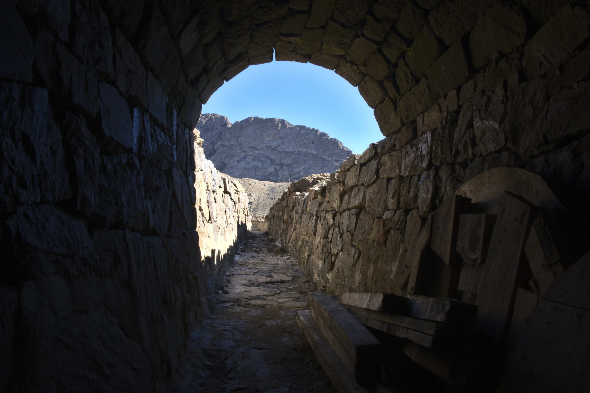 Exit of a canal de Malcros tunnel on the eastern side of Vieux Chaillol